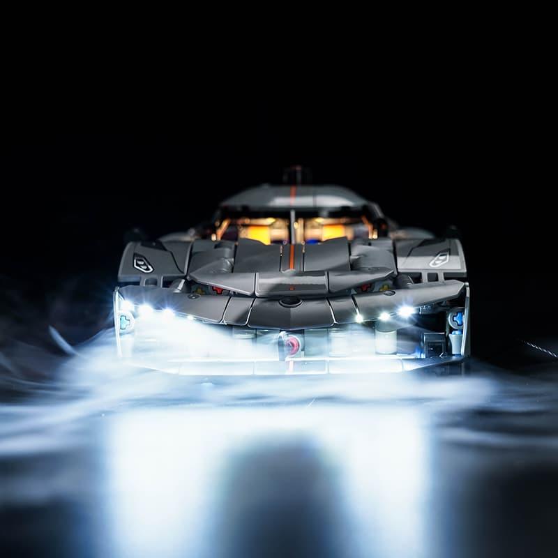 LEGO Technic Koenigsegg Jesko Absolut Grey Hypercar 42173 Light Kit - LED Lighting Set for LEGO Car Models - Perfect for Display & Nighttime Showcase