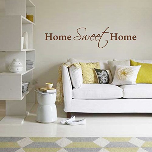 Removable Wall Sticker Decal - Home Sweet Home Vinyl Quote Art for Living Room & Bedroom Decor (Medium, Black) | Perfect for Home, Office & Nursery Wall Decoration