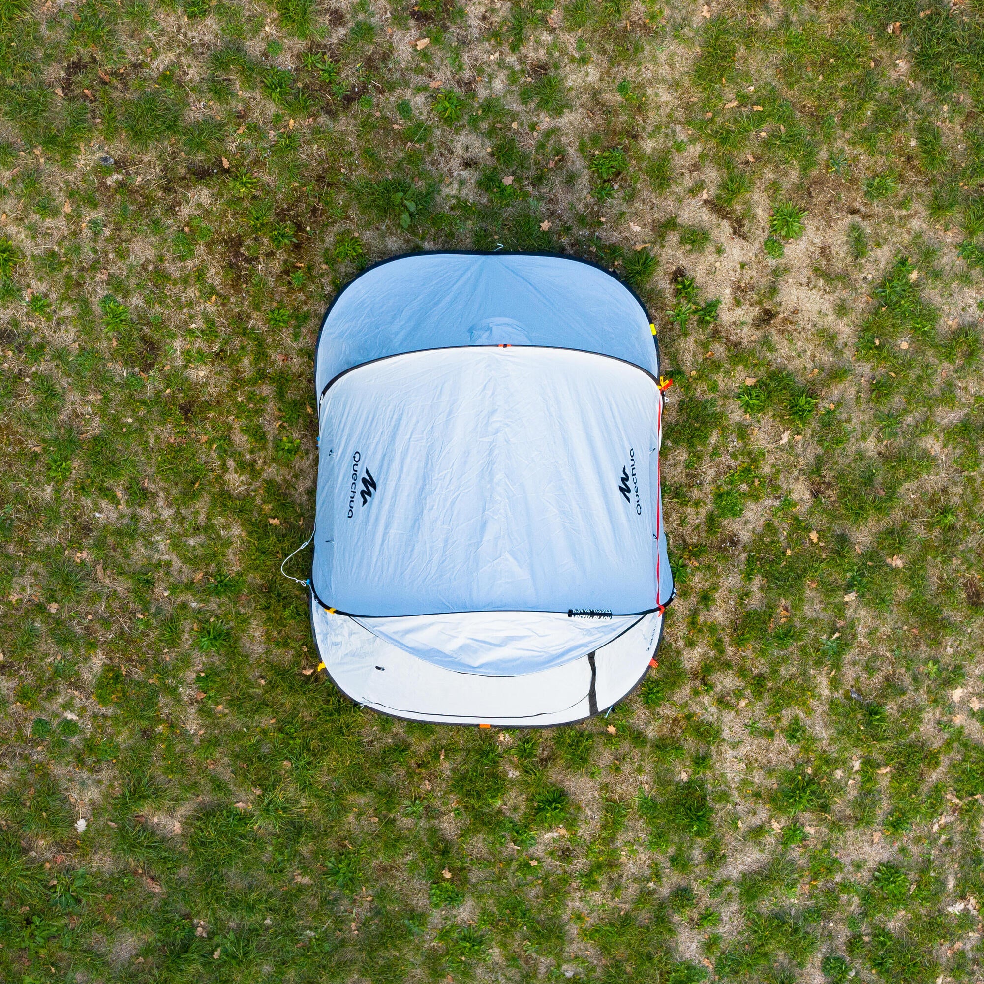 Quechua 2 Second Fresh & Black Waterproof Pop Up Camping Tent for 2 Person - Lightweight Instant Setup for Hiking, Backpacking & Outdoor Adventures