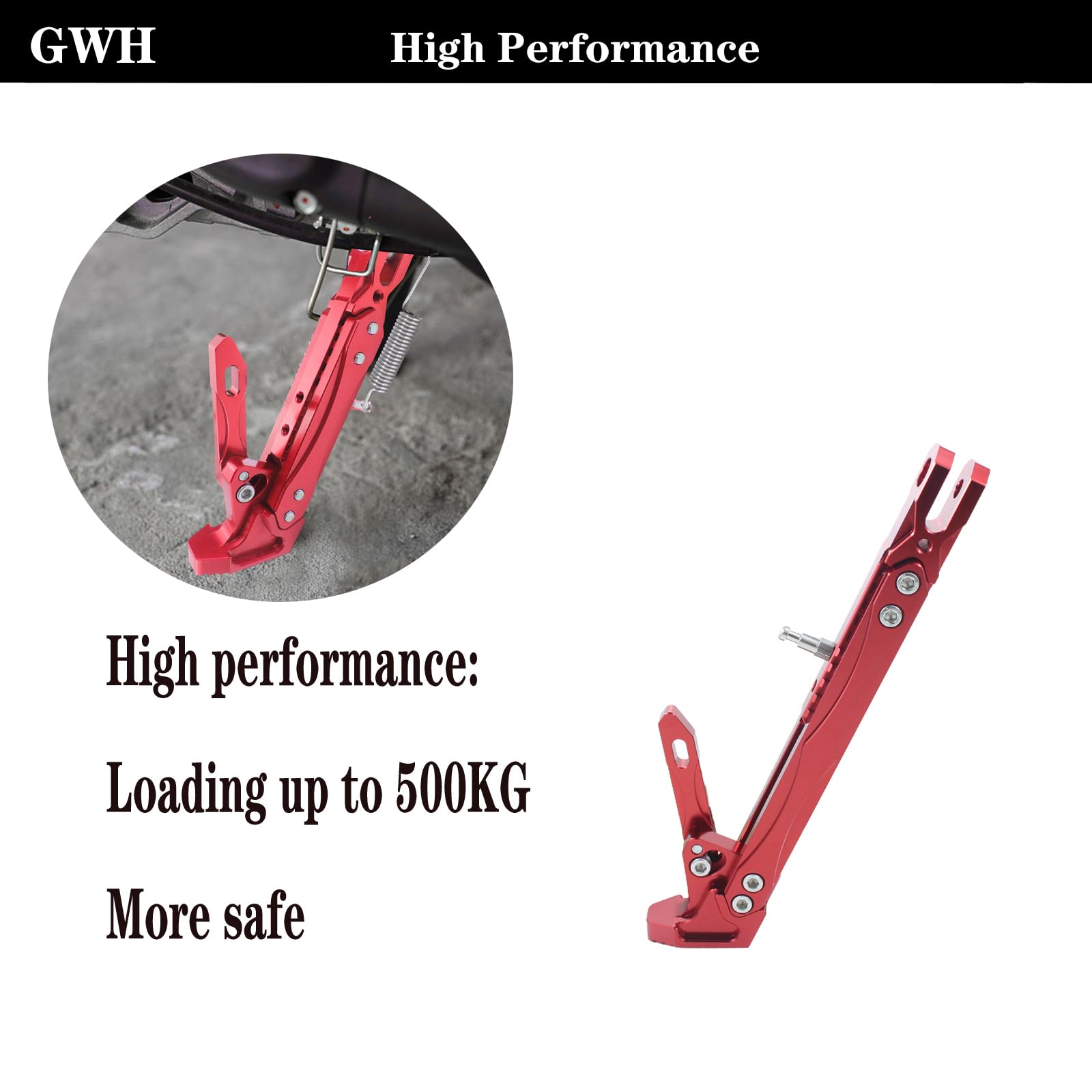 Universal CNC Motorcycle Adjustable Kickstand - Heavy Duty Long Side Stand for Pit Bikes, Dirt Bikes & Custom Motorcycles | Perfect for Off-Road Riding, Parking & Bike Modifications