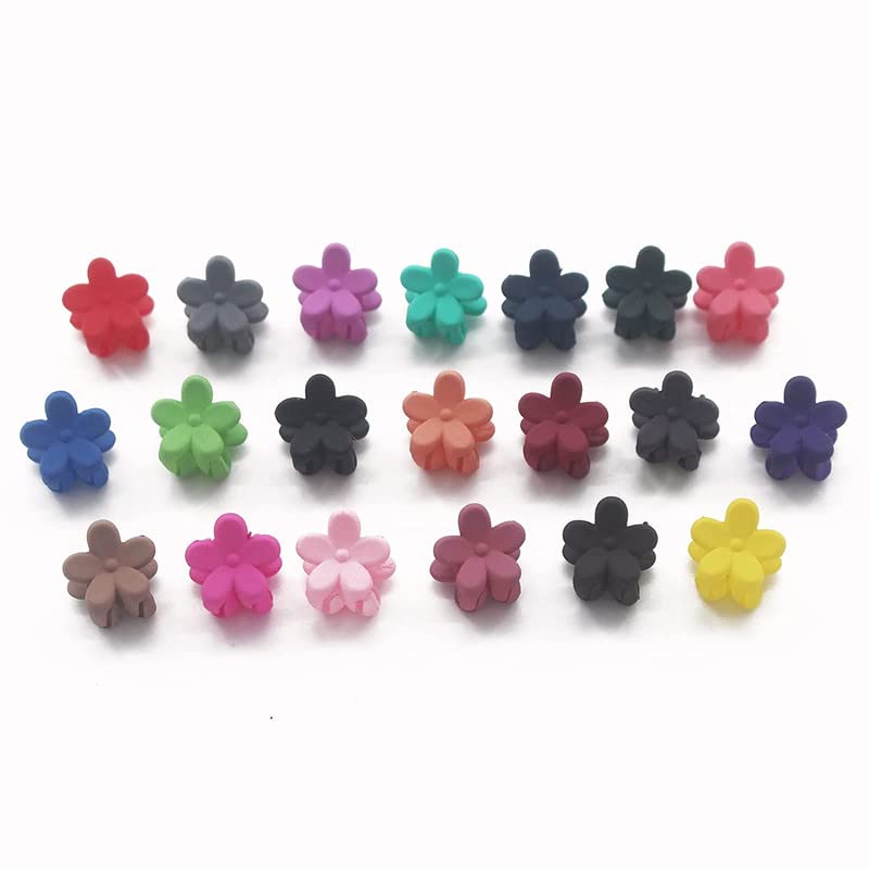 Staila 20 Piece Mini Hair Clips for Girls - Cute Candy Color Flower Hair Pins for Toddlers, Kids & Women - Perfect for School, Parties & Daily Hairstyles