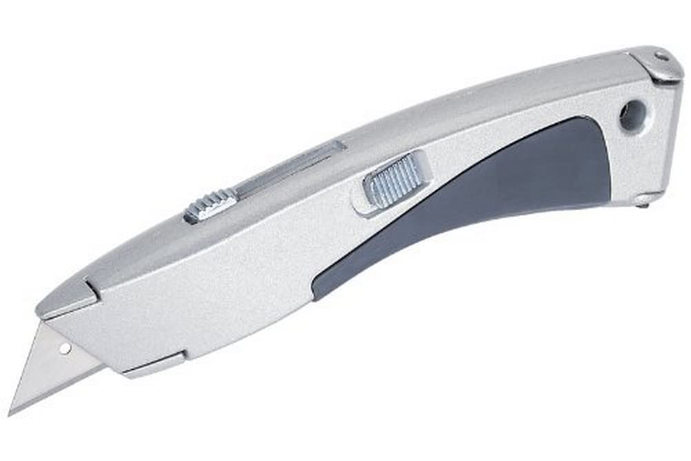Retractable Blade Utility Knife - Heavy Duty Trapezium Blade for Cutting Boxes, Carpentry & DIY Projects | Sharp & Durable Craft Knife