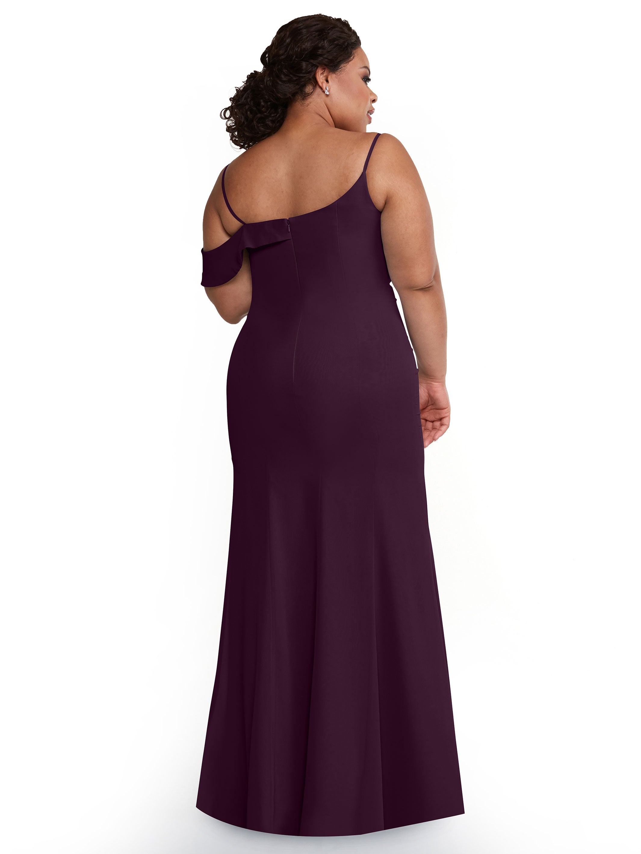 Elegant One Shoulder Fit and Flare Chiffon Bridesmaid Dress - Perfect for Weddings, Prom, and Formal Events