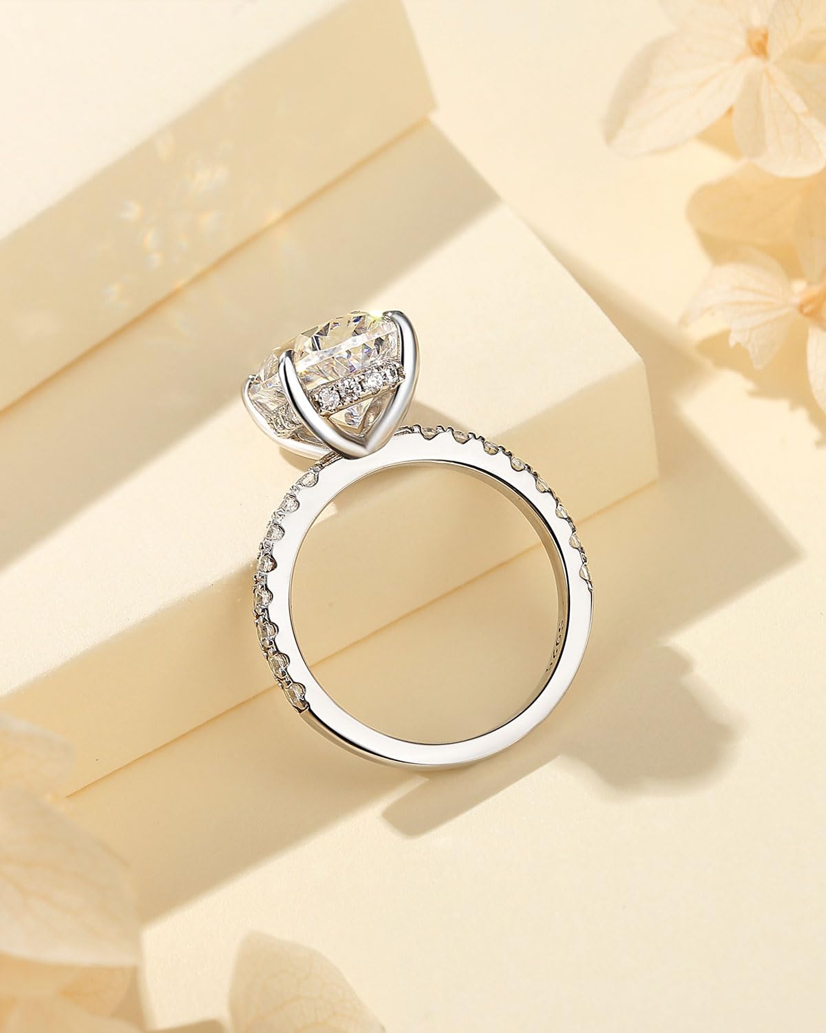 1.5/5.5CT Oval Cut Simulated Diamond Engagement Ring for Women - 925 Sterling Silver 18K Gold Plated Promise Ring - Perfect for Proposals, Anniversaries & Special Occasions