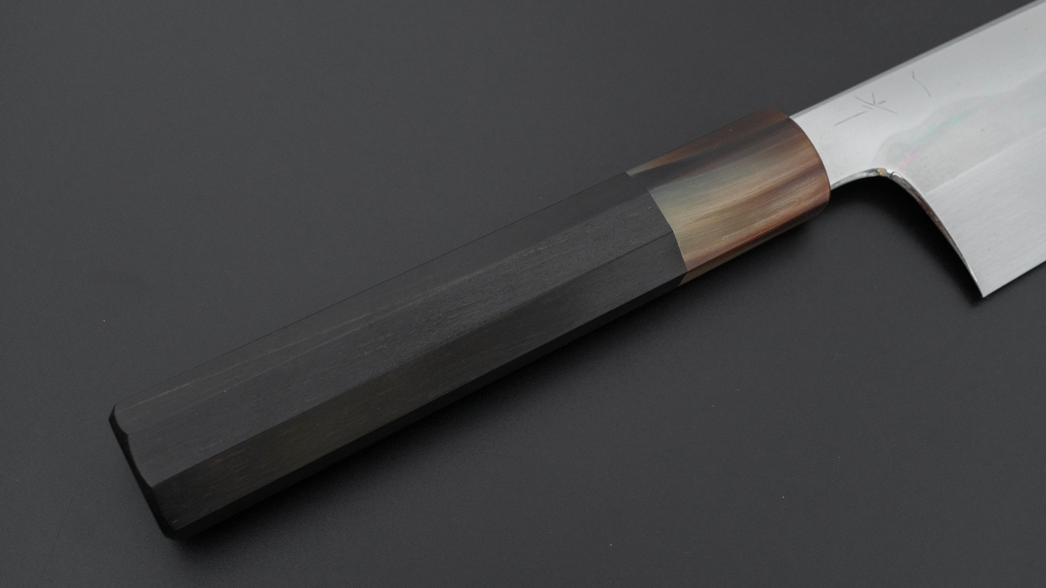 Hitohira Togashi White #1 Fuji Mizu Honyaki Gyuto 240mm Japanese Chef Knife with Ebony Handle & Saya (#118) - Premium Kitchen Knife for Sushi, Sashimi & Meat Cutting