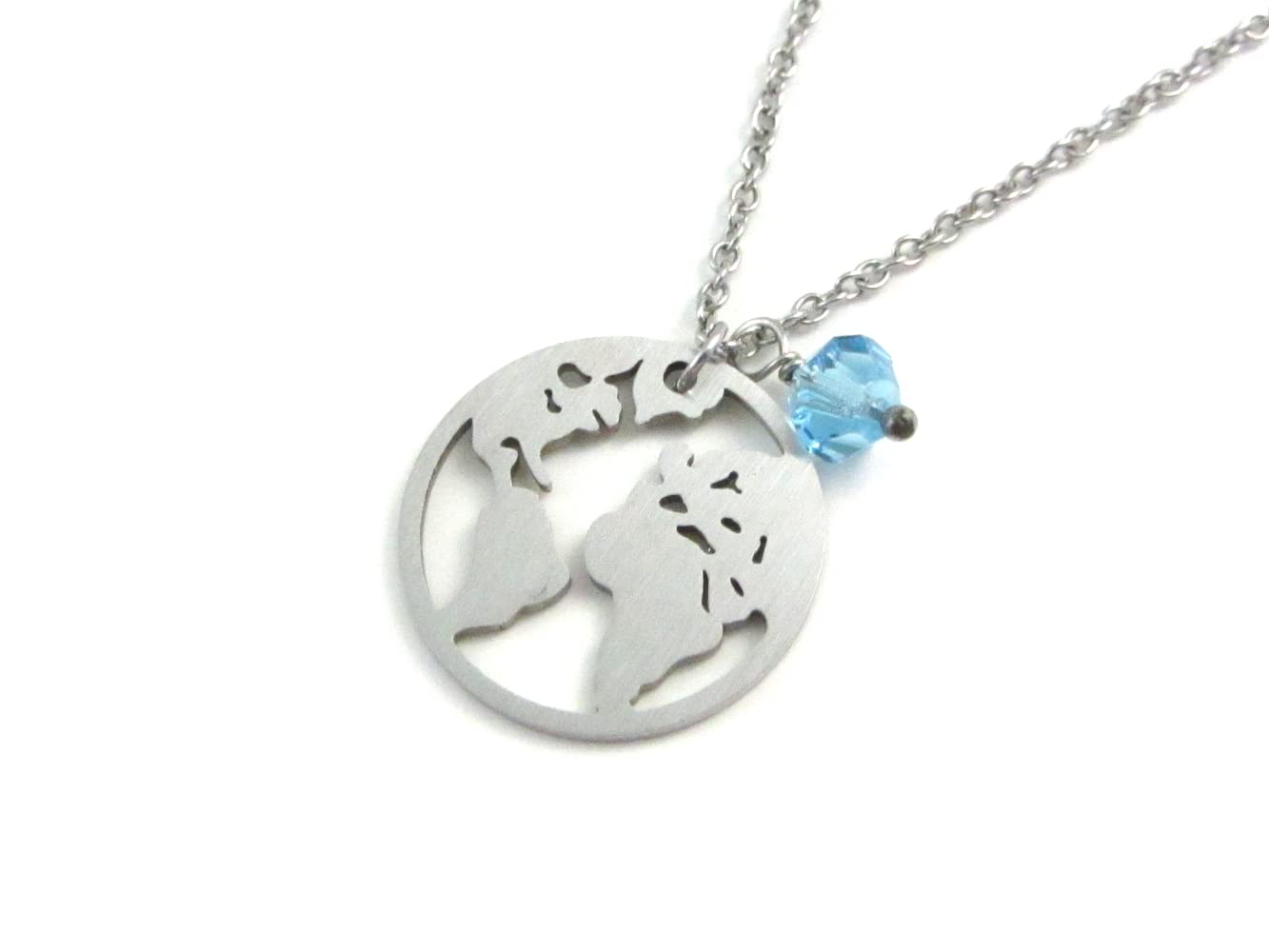 Personalized Stainless Steel Birthstone Crystal Charm Necklace - Perfect Gift for Birthdays, Anniversaries & Special Occasions