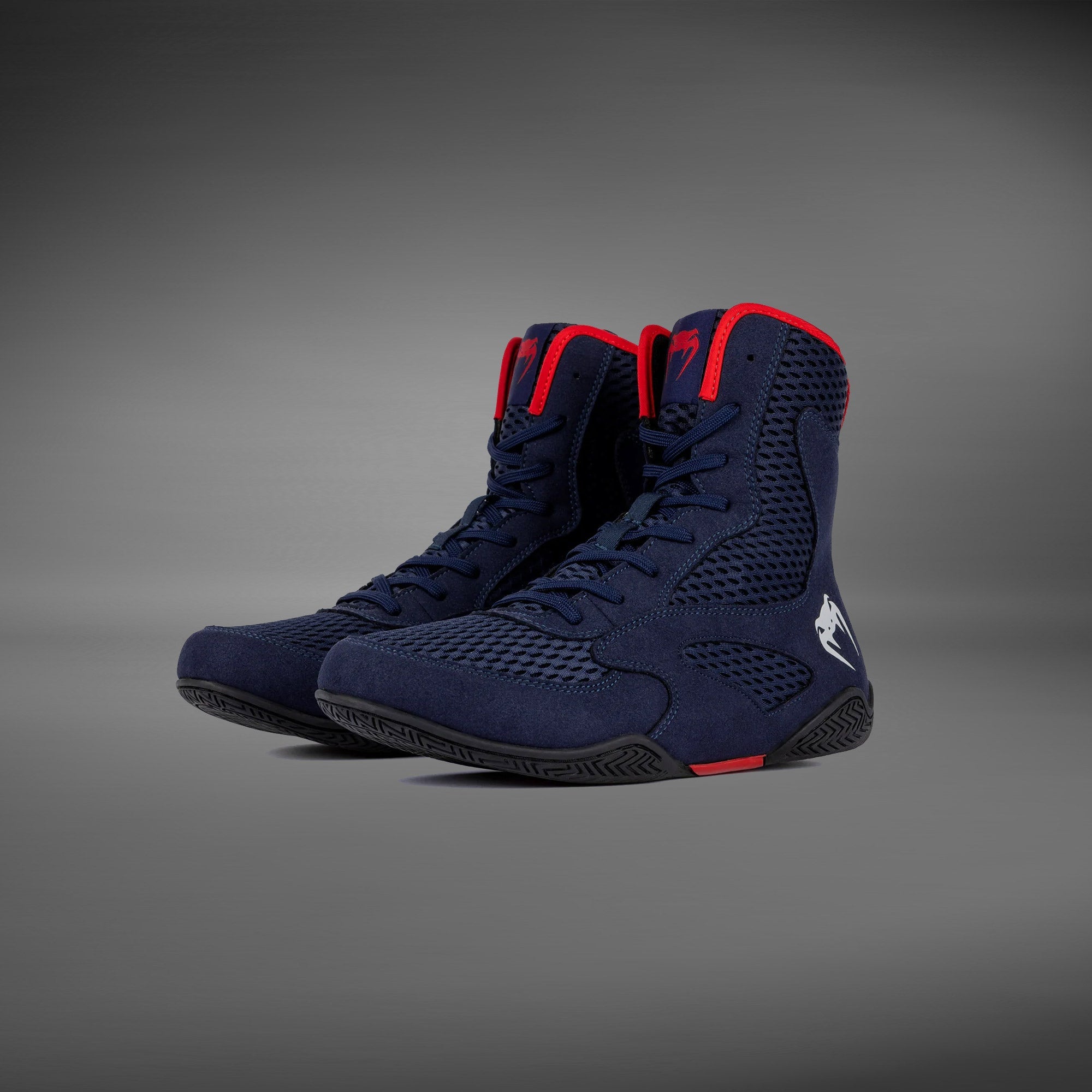 Venum Contender Boxing Shoes for Men - Navy Blue & Red MMA Training Footwear - Lightweight & Breathable for Boxing, Kickboxing, and Martial Arts Training