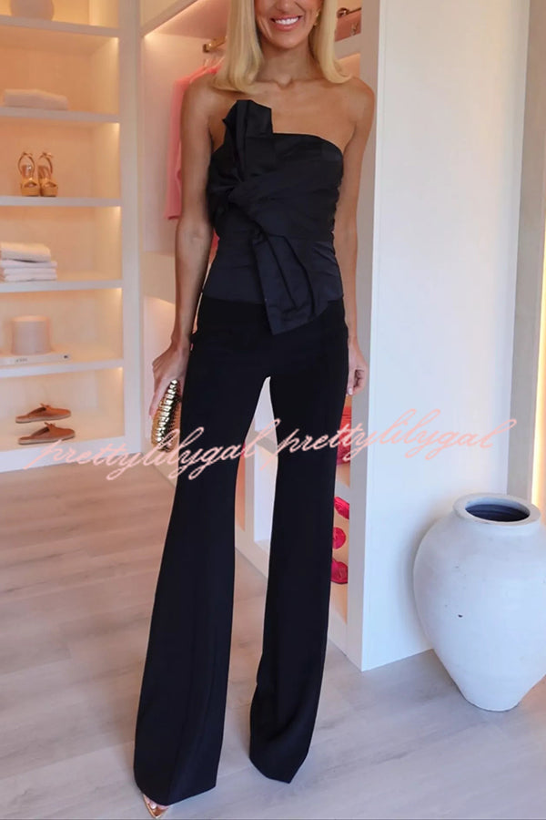 Exclusive High Waist Stretch Flared Pants for Women - Comfortable & Trendy Bootcut Trousers for Casual Wear, Office & Night Out