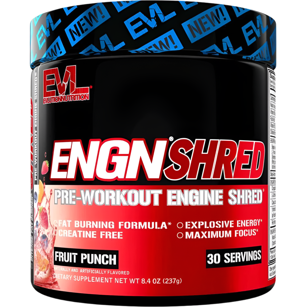 EVLution Nutrition ENGN Shred Pre-Workout Powder - 246g (30 Servings) | Fat Burner & Energy Booster for Gym & Fitness Training