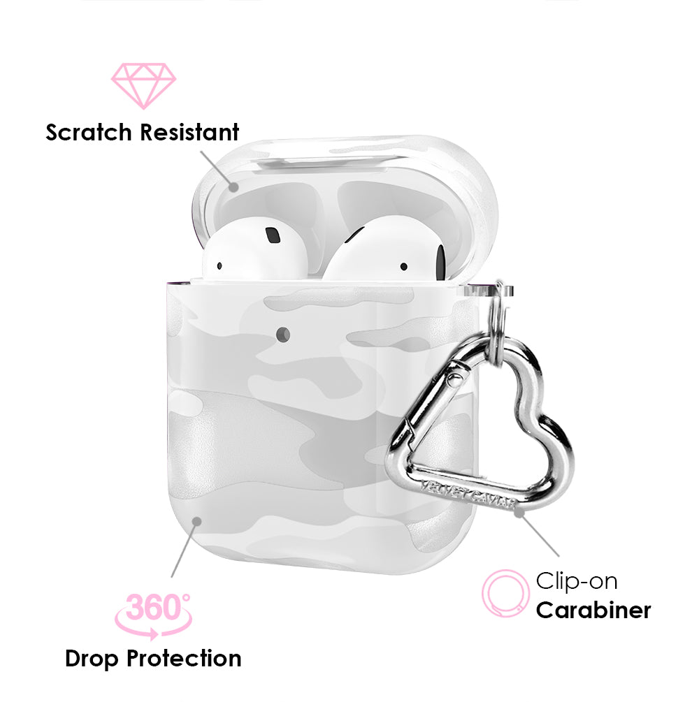 Frosted Camo AirPod Case - Durable Protective Cover for AirPods 1/2/3 & Pro - Anti-Slip Grip, Shockproof Design - Perfect for Gym, Running, Travel & Outdoor Activities
