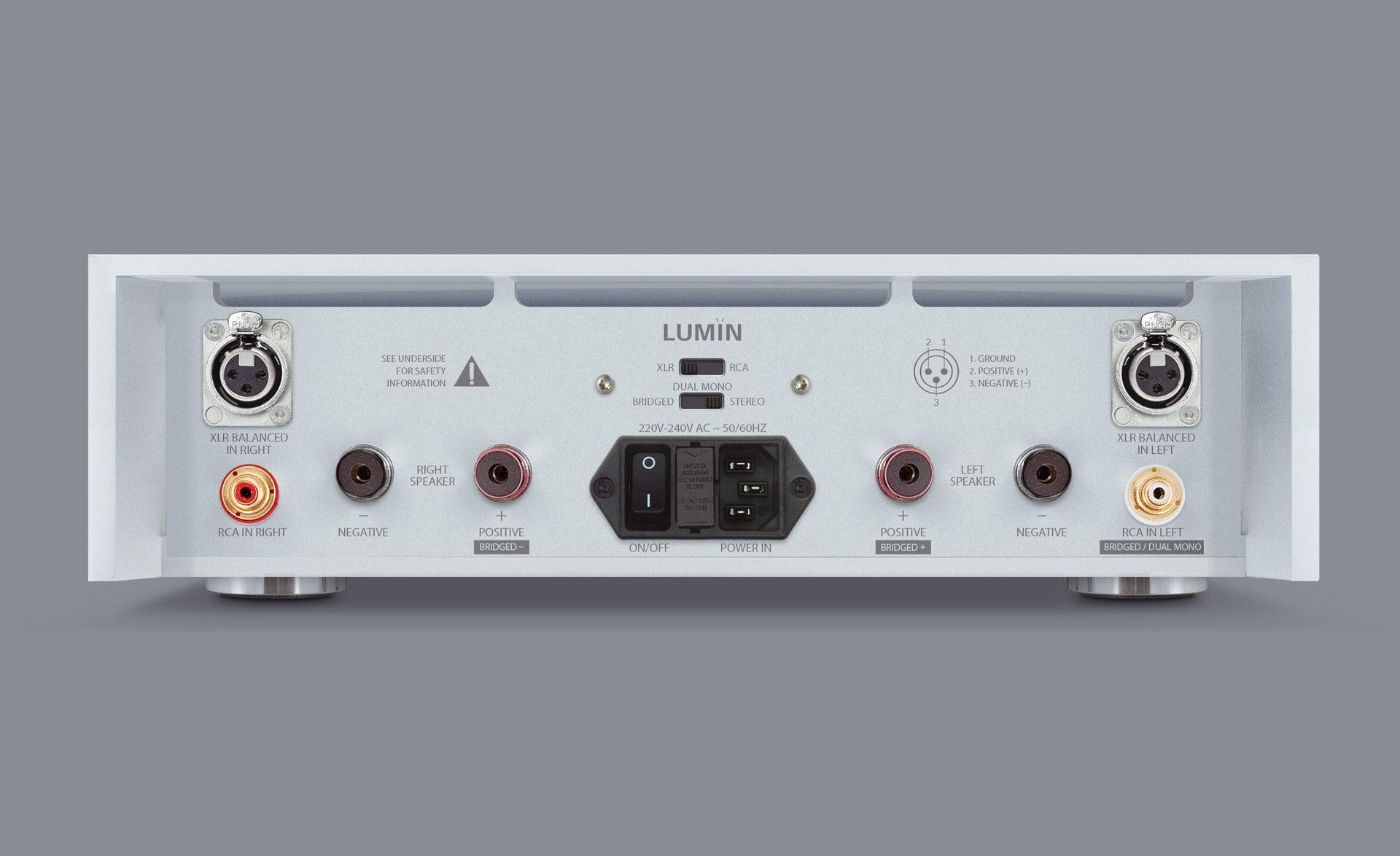 Lumin Amp - High Power Stereo Amplifier for Home Audio, Bluetooth 5.0 Receiver, 2 Channel Hi-Fi Sound System - Perfect for Living Room, Home Theater, and Music Listening