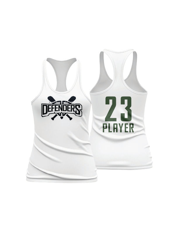 Defenders Sublimation Dye Women's Racerback Tank Top - Athletic Workout & Yoga Sports Apparel for Women