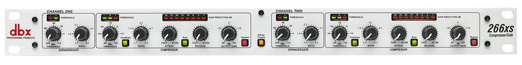 dbx 266xs Professional Audio Compressor Gate Dynamic Processor for Studio Recording, Live Sound & Podcasting - High-Quality Noise Reduction & Signal Control