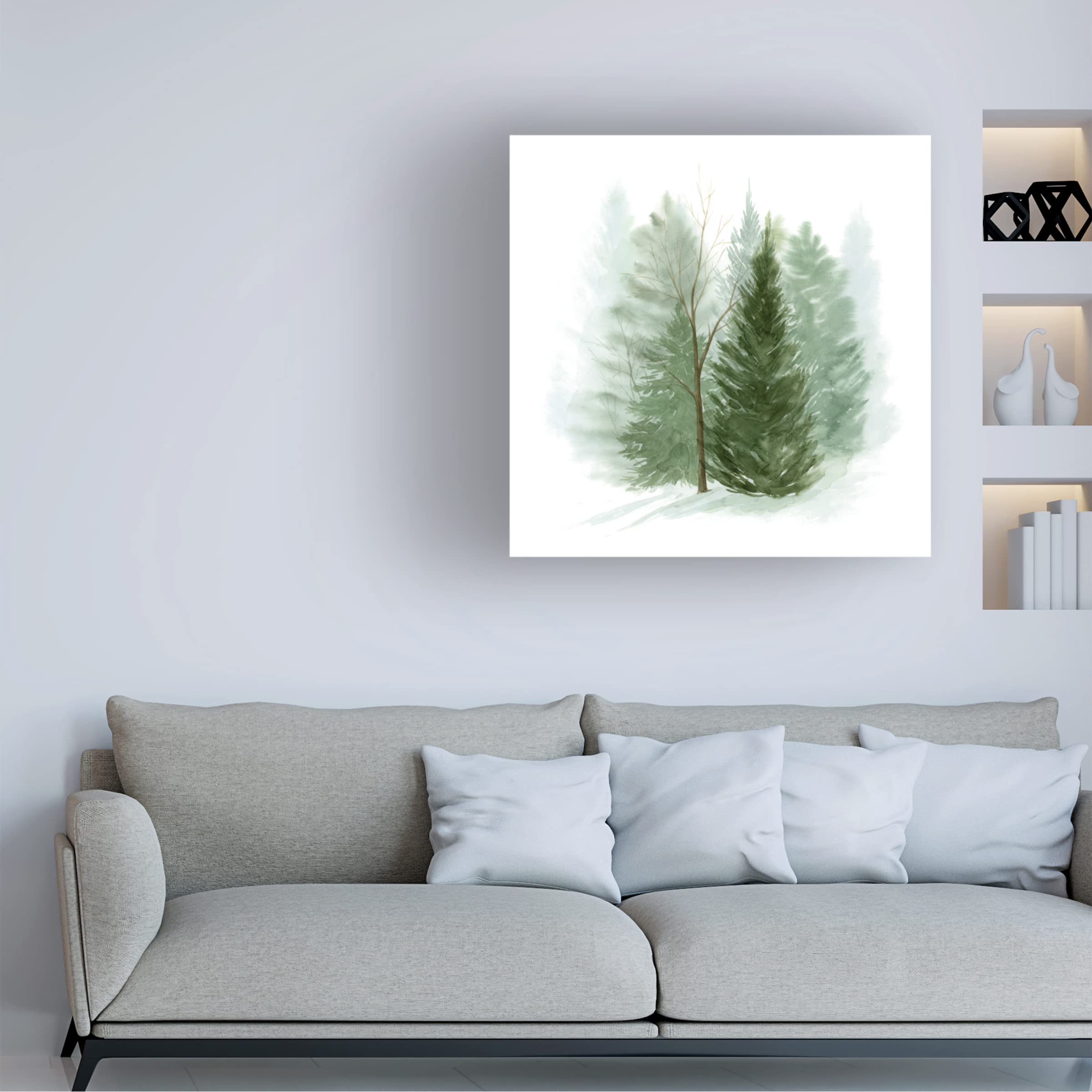 Grace Popp 'Walk in the Woods I' Canvas Wall Art Print - Nature Landscape Painting for Living Room, Bedroom & Office Decor