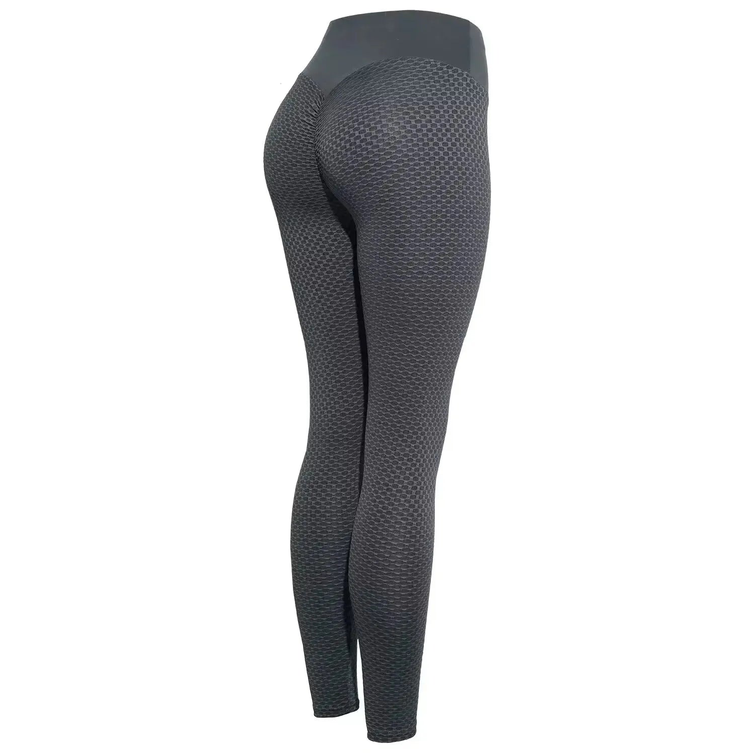 CHRLEISURE Women's Seamless High Waist Yoga Pants - Breathable Grid Tights for Gym, Fitness & Workout - Push Up Leggings for Running, Yoga & Everyday Wear