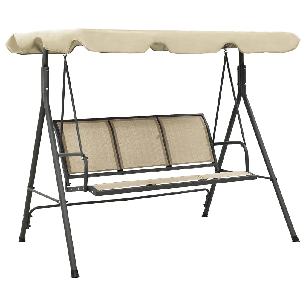 Outdoor Swing Bench with Canopy - Convertible Patio Swing for Garden, Poolside, Balcony & Backyard - Weather-Resistant in Coffee, Anthracite & Sand Colors - Perfect for Relaxing, Reading & Enjoying Coffee Outdoors