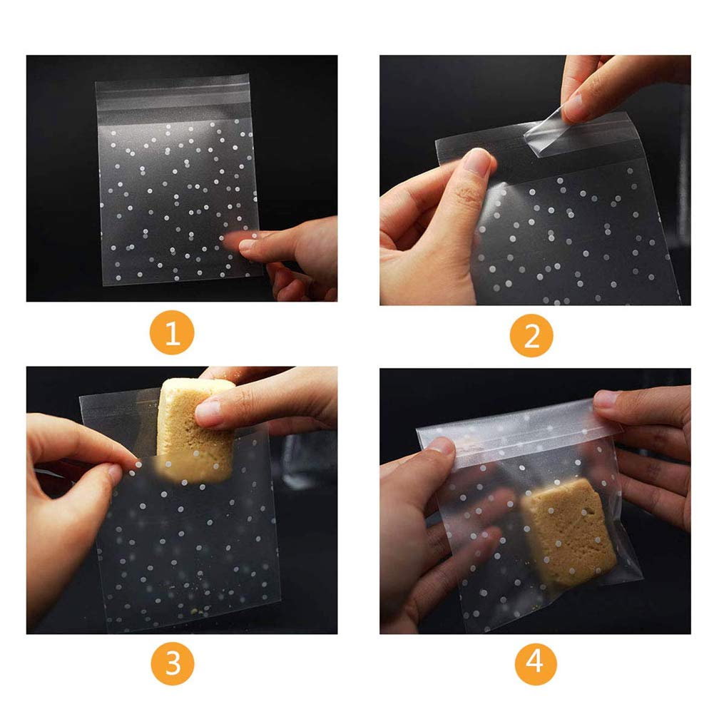 500 Pcs Self Adhesive Treat Bags Set, 3.9