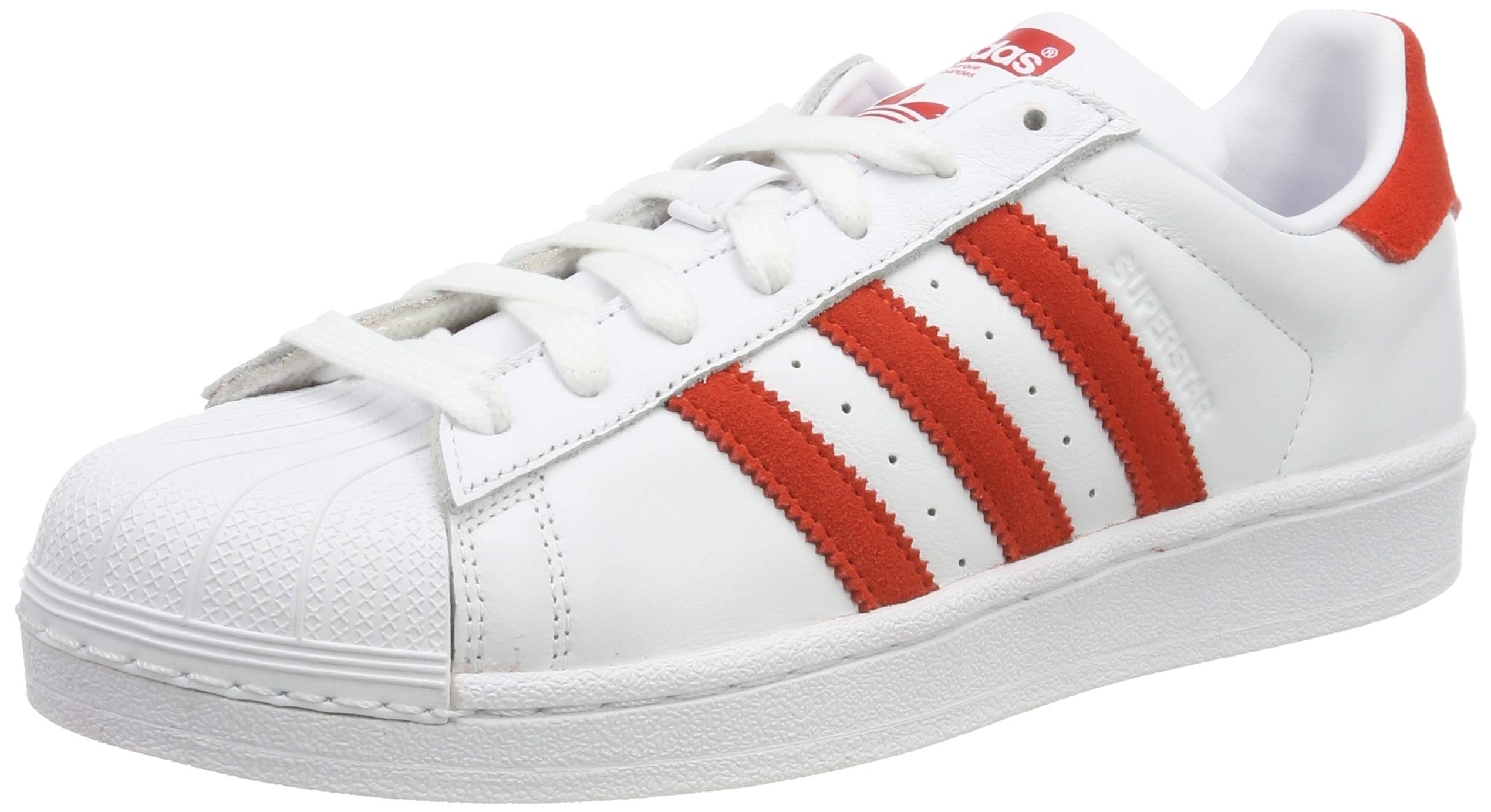 adidas Men's Superstar Sneakers | Classic White Leather Low-Top Shoes with Shell Toe | Casual Wear, Street Style & Everyday Comfort