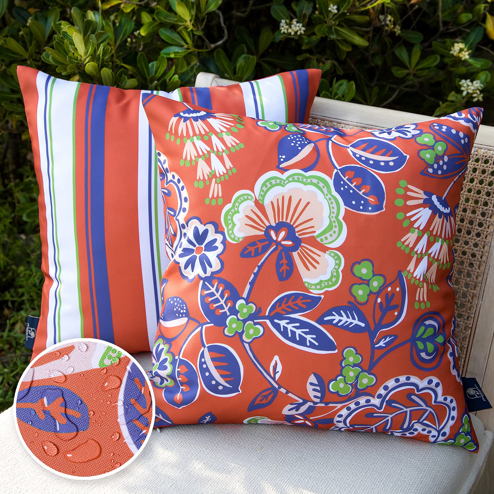 Waterproof Throw Pillow Covers 18x18