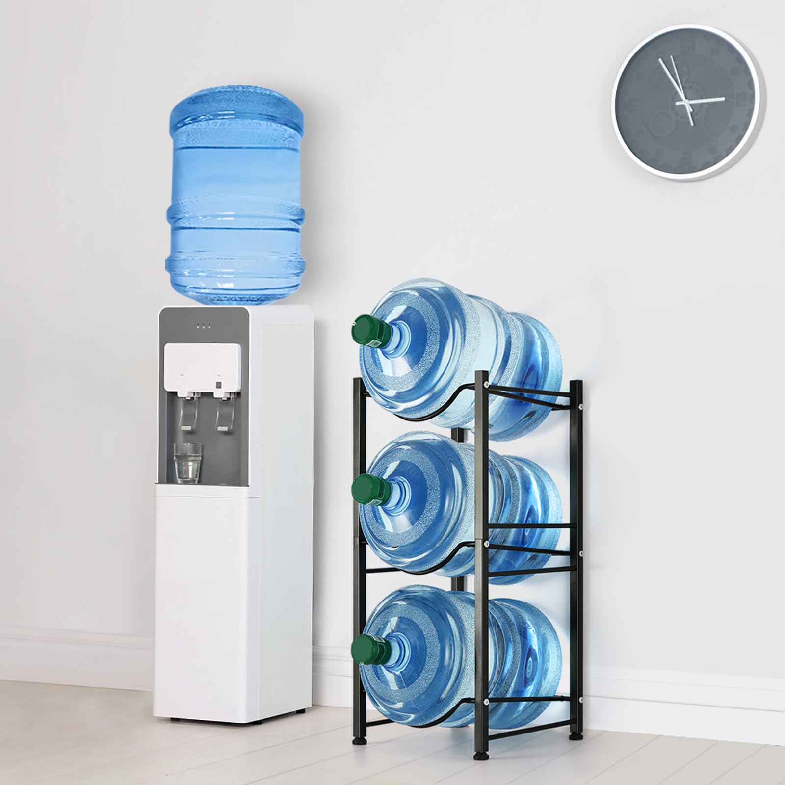 5 Gallon Water Bottle Holder - Heavy Duty 3-Tier Organizer for Home & Office