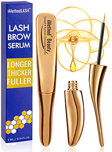 iMethod Lash Growth Serum for Longer & Thicker Eyelashes - Natural & Cruelty-Free Eyelash Enhancer, Paraben-Free Formula, 4ML (4 Month Supply) - Perfect for Daily Use, Special Occasions & Enhancing Natural Beauty