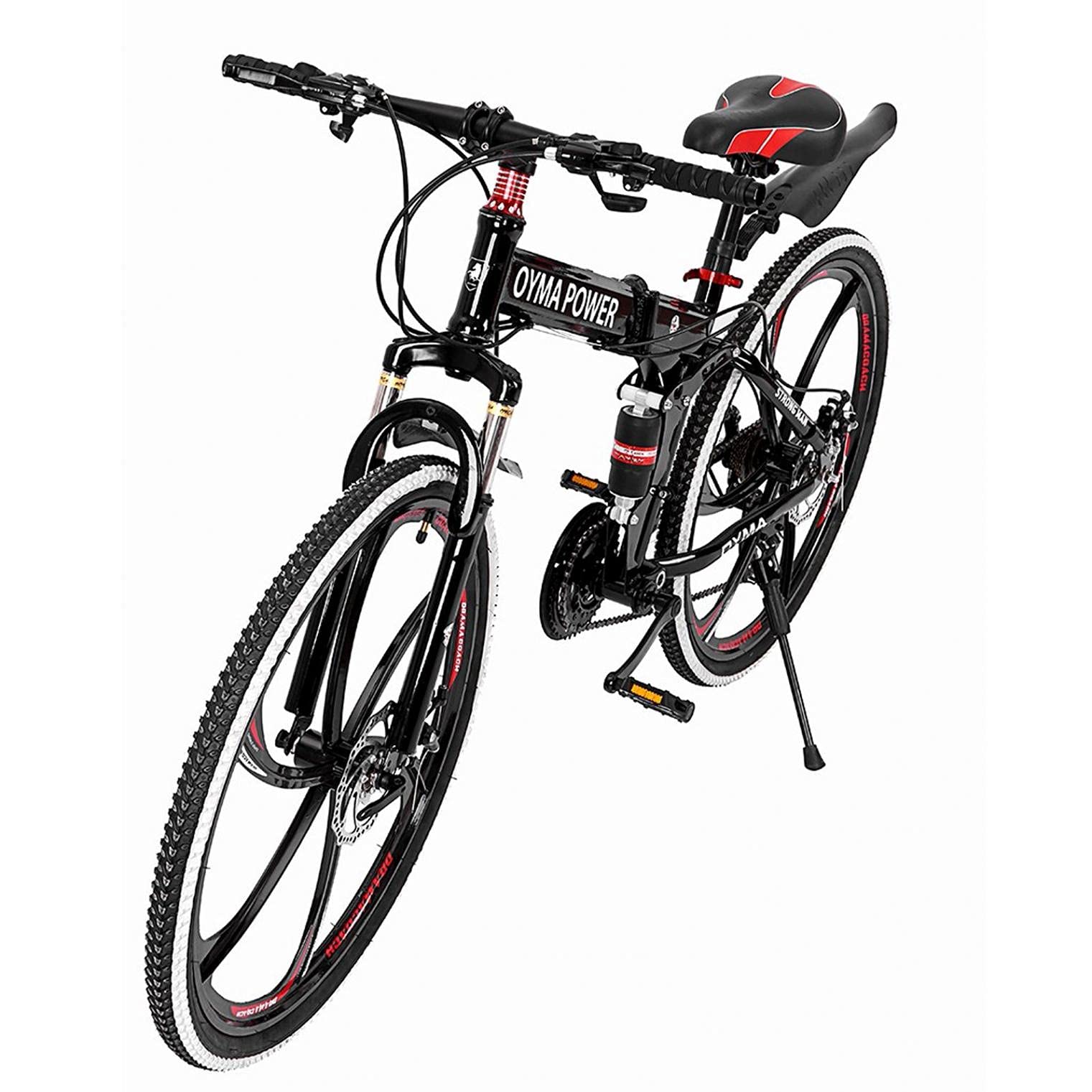 Sanamity 26 Inch Women's Mountain Bike - 21 Speed Folding Bike with Double Disc Brakes, Under $200 | Perfect for Trail Riding, Commuting & Outdoor Adventures - Black