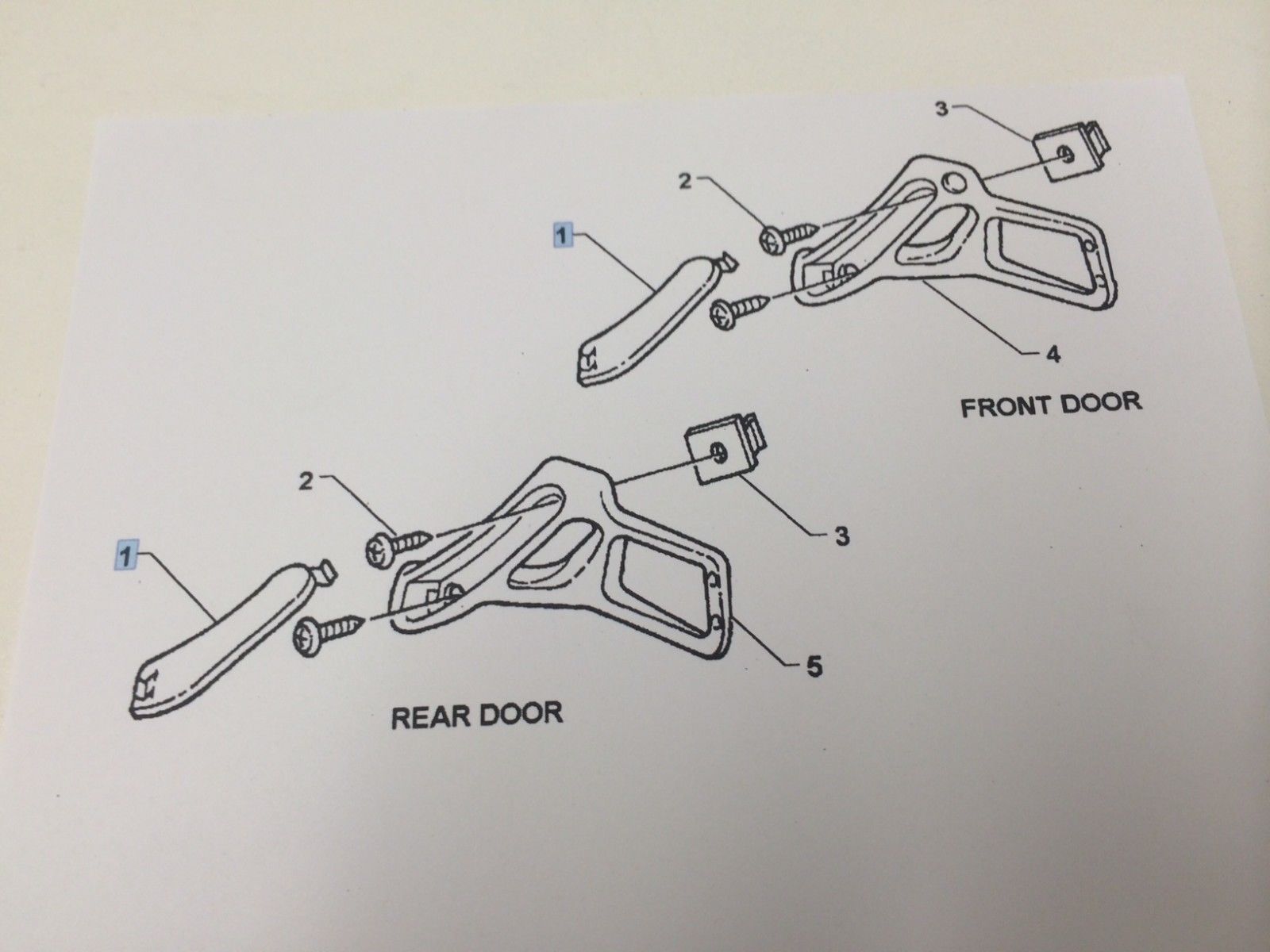 Genuine Holden VN VG VQ Right Hand Door Pull Handle Covers - Grey - Perfect for Car Interior Upgrades & Restoration Projects