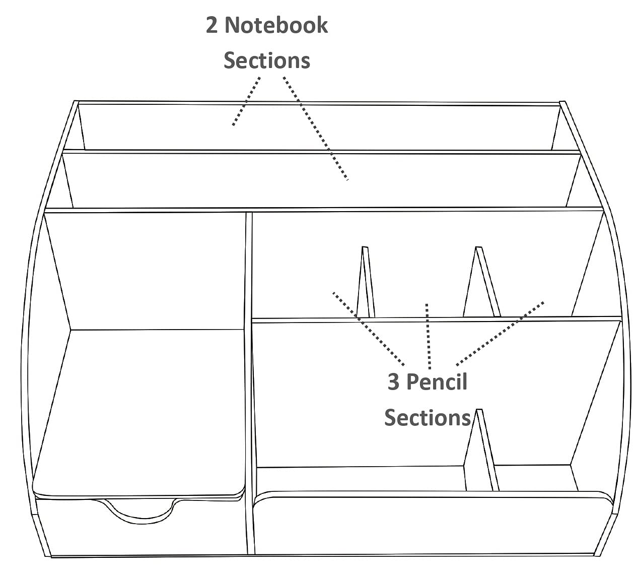 Clear Acrylic Desk Organizer with 9 Compartments - Office Supplies & Stationery Storage - Modern Home & Office Desktop Organizer for Pens, Paper Clips, Sticky Notes - Perfect for Work Desks, Study Tables & Home Office Decor