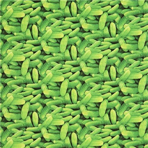 Fresh Green Cucumber Print Fabric - 100% Cotton, 0.5 Yard Multiples - Perfect for Kitchen Decor, Aprons & Food-Themed Crafts | Elizabeth's Studio