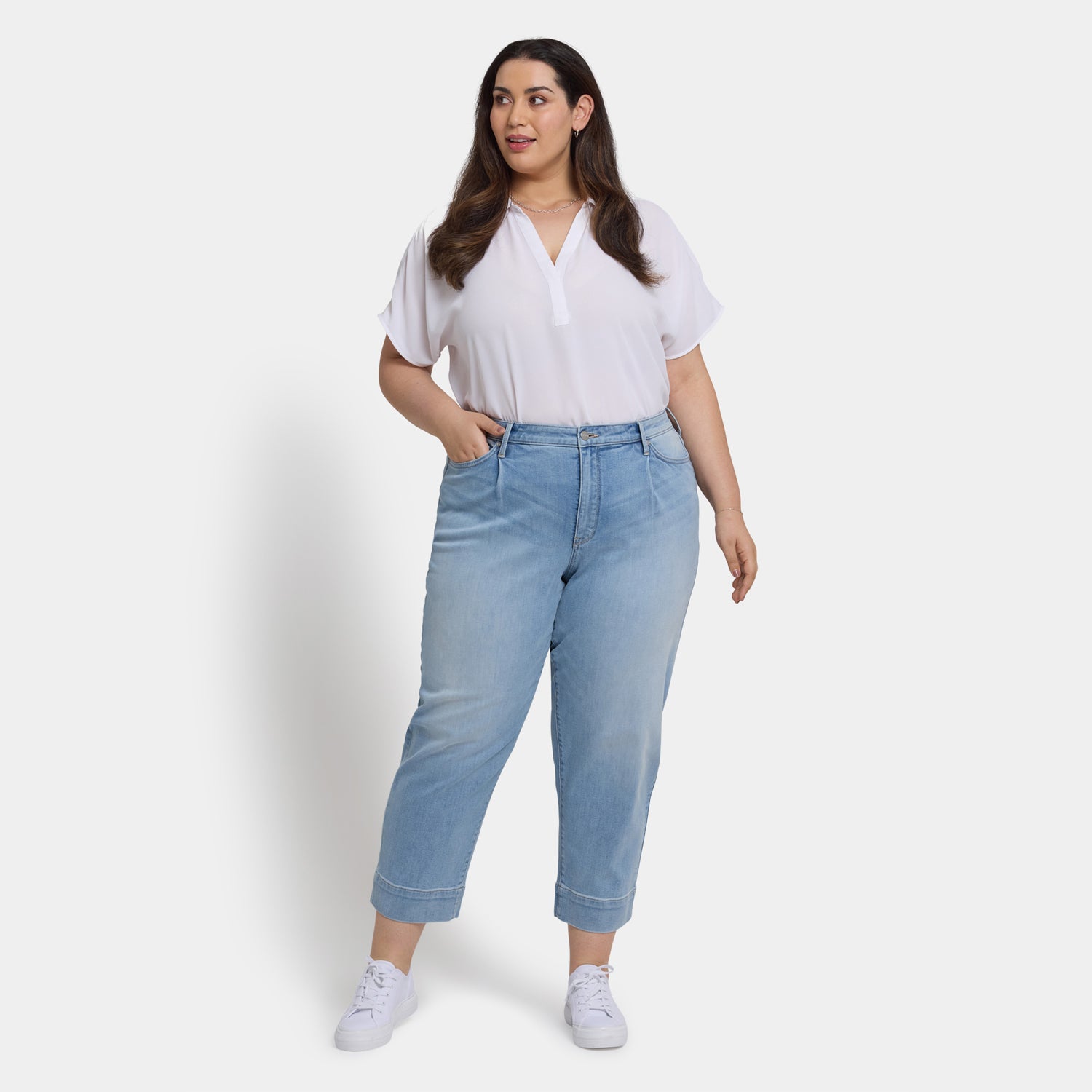 Plus Size Balloon Ankle Jeans for Women - Santiago Sea Wash Denim | Casual Wear, Street Style & Everyday Comfort