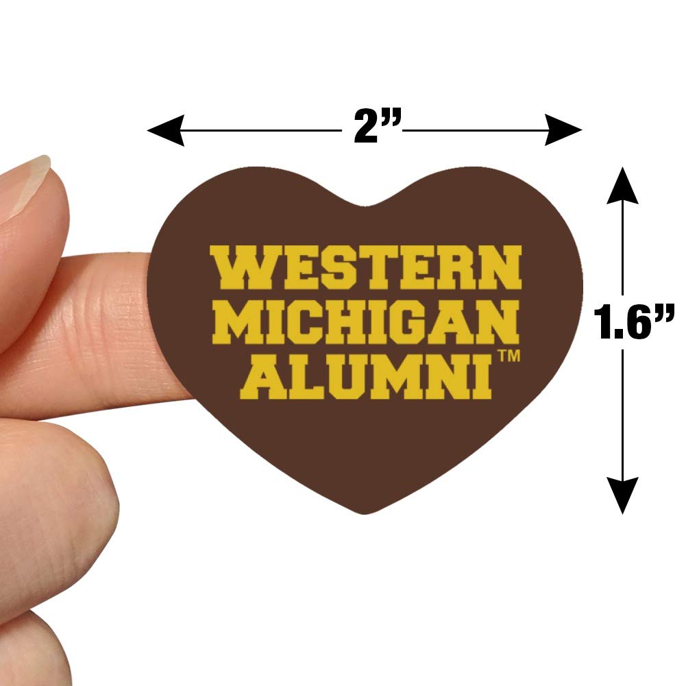 Western Michigan University Alumni Heart Shaped Planner Stickers - Decorative Scrapbook Supplies for Bullet Journals, DIY Crafts & Memory Keeping - Perfect for Graduation Gifts, College Mementos & Scrapbooking Projects