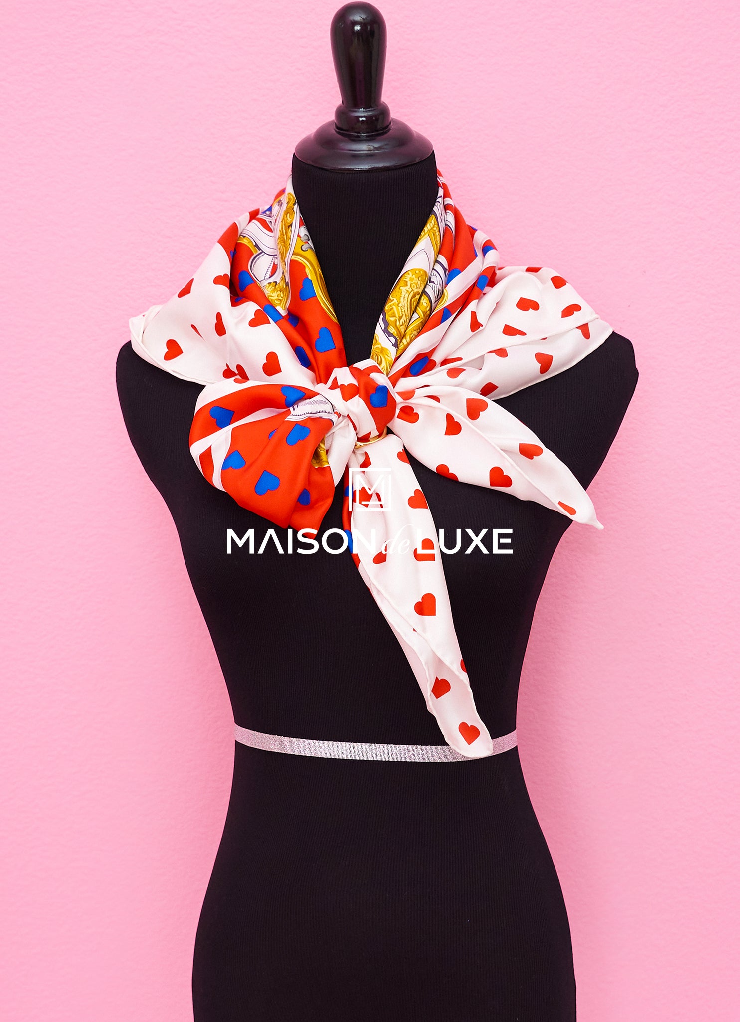 Authentic Hermes Brides De Gala Love Red Twill Silk Scarf 90cm - Luxury Fashion Accessory for Women, Perfect for Gifts, Weddings & Special Occasions
