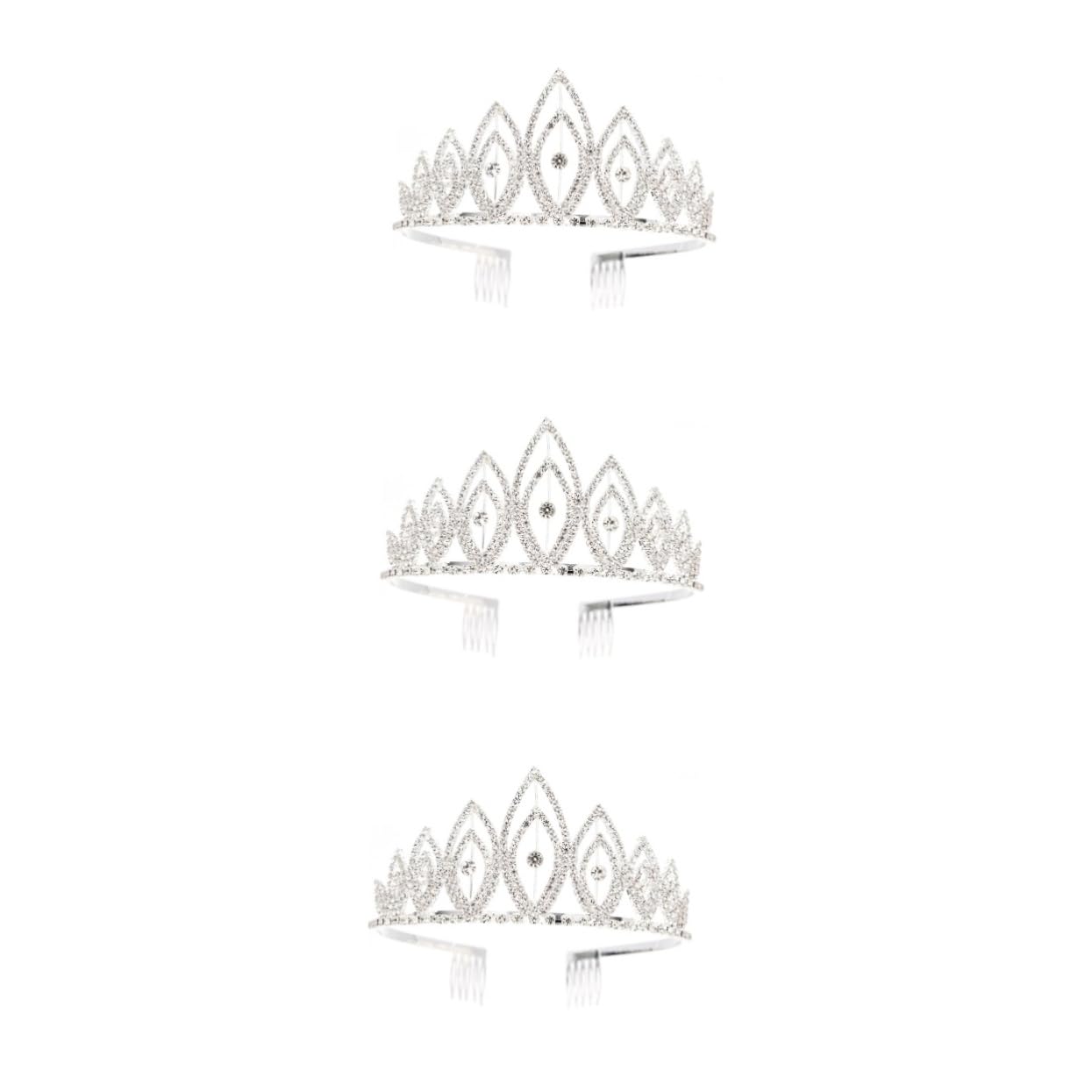 Beavorty 3-Piece Bridesmaid Hair Jewelry Set - Wedding Tiara Crown, Baroque Bridal Headdress & Crystal Comb for Bridal Party, Prom, and Formal Events | Elegant European & American Style Hair Accessories for Weddings, Balls, and Special Occasions