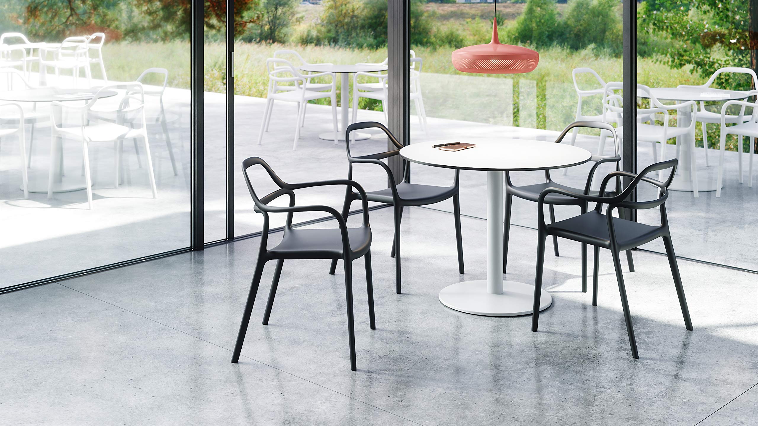 Dali Indoor/Outdoor Chair - Modern Patio Furniture for Living Room, Garden & Balcony - Comfortable Morel Design for Relaxing & Lounging