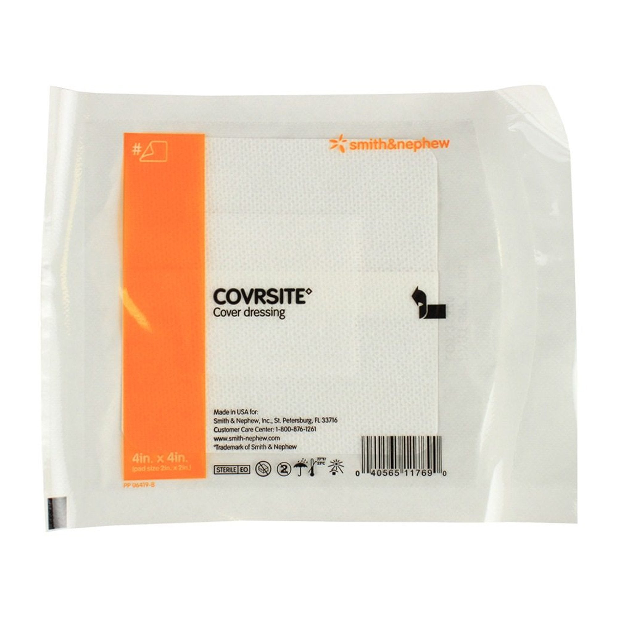 Covrsite Sterile Wound Cover Dressing, 4x4 Inch with 2x2 Pad - First Aid for Cuts, Scrapes & Post-Surgical Care | Waterproof & Breathable Protection