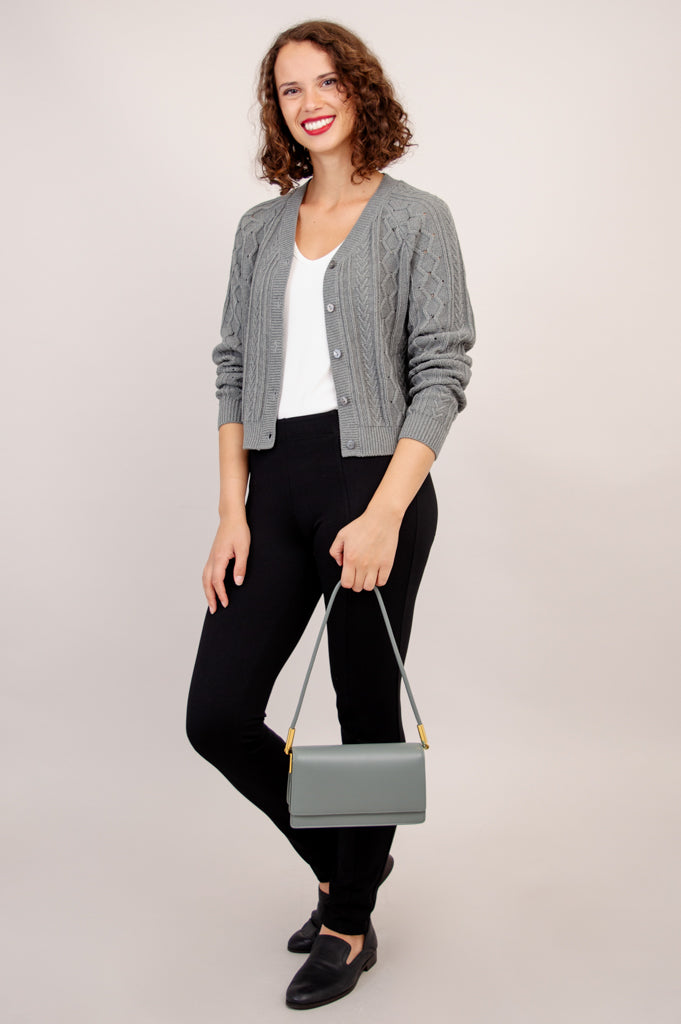 Bena Cotton Cardigan for Women - Soft Grey Knit Sweater - Comfortable & Stylish for Fall, Winter & Layering Outfits