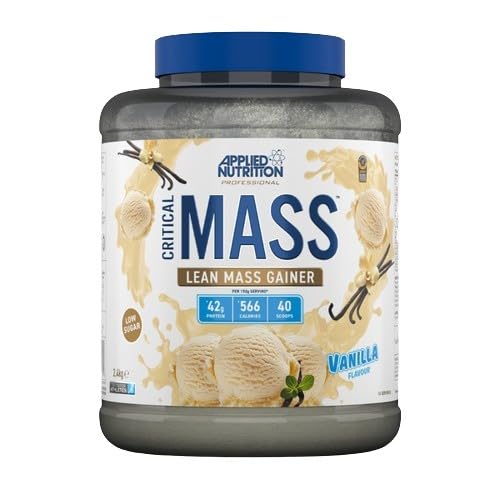 Applied Nutrition Critical Mass Professional Weight Gainer - Vanilla Flavor 2400g | High-Calorie Muscle Building Supplement for Athletes & Bodybuilders | Post-Workout Recovery & Bulking