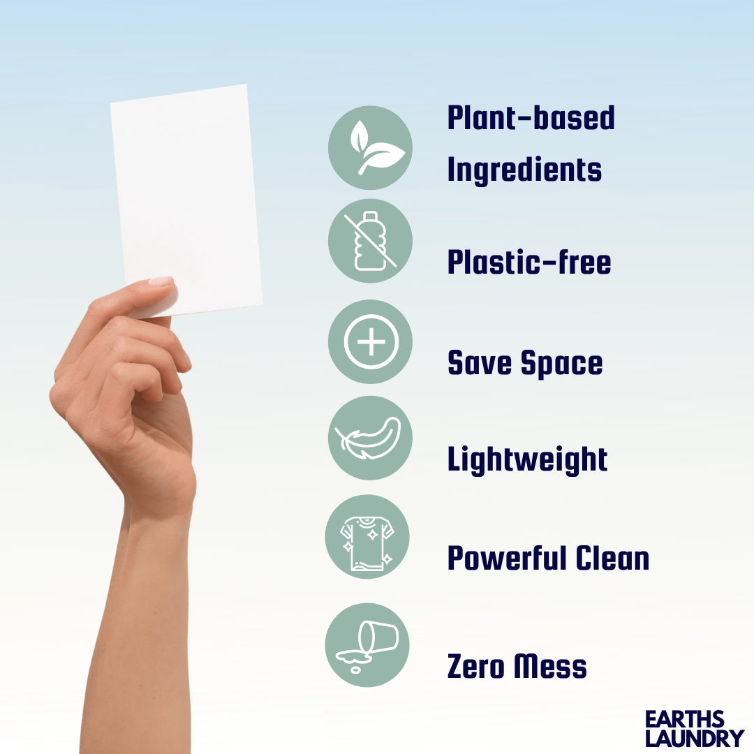 Eco-Friendly Laundry Detergent Sheets | Biodegradable & Hypoallergenic | Perfect for Travel, Camping & Sensitive Skin