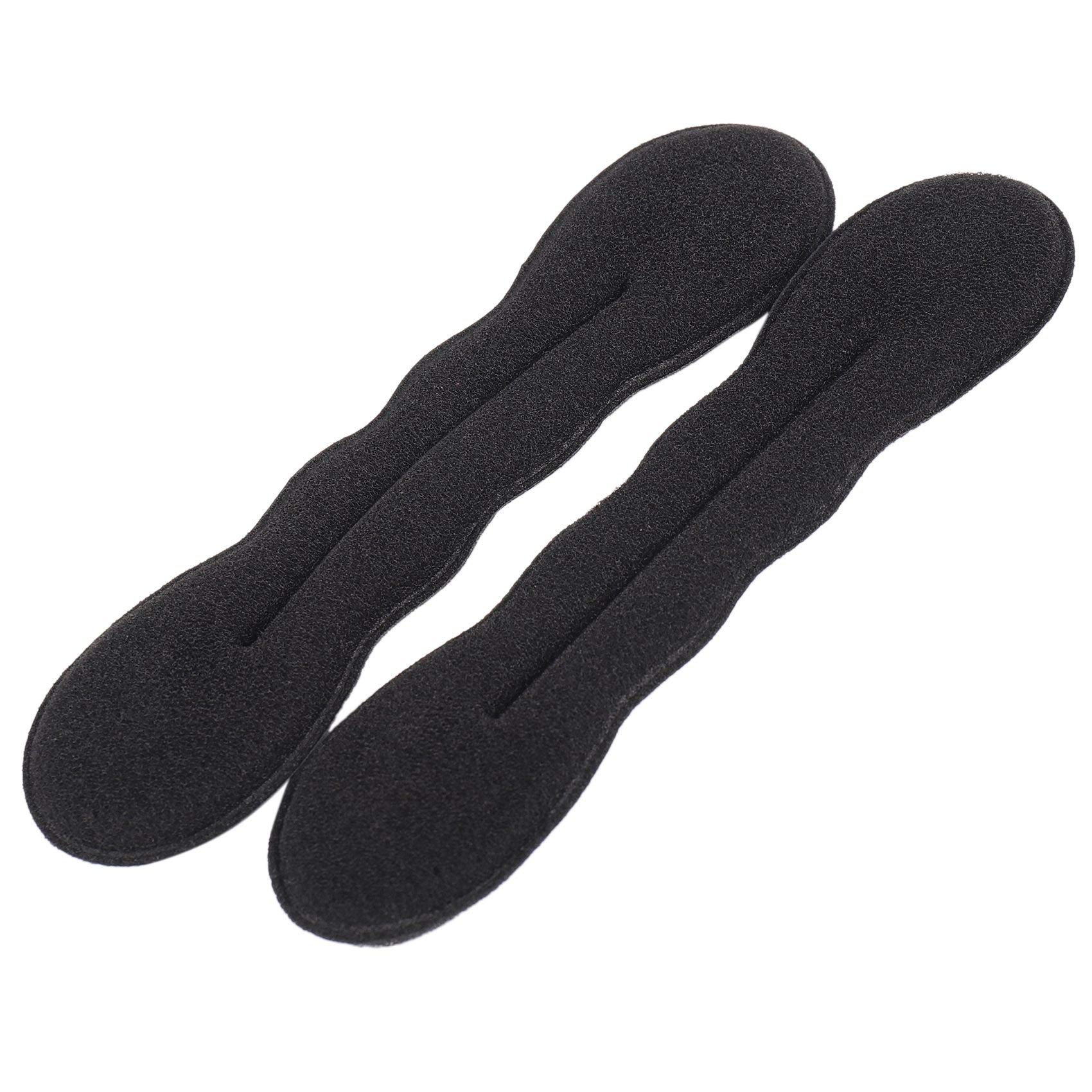 Hair Bun Maker Kit - 2 Small & 2 Large Sponge Bun Shapers for Perfect Hair Buns | Hair Donut Accessories for Women (Black) | Great for Updos, Ponytails & Special Occasions