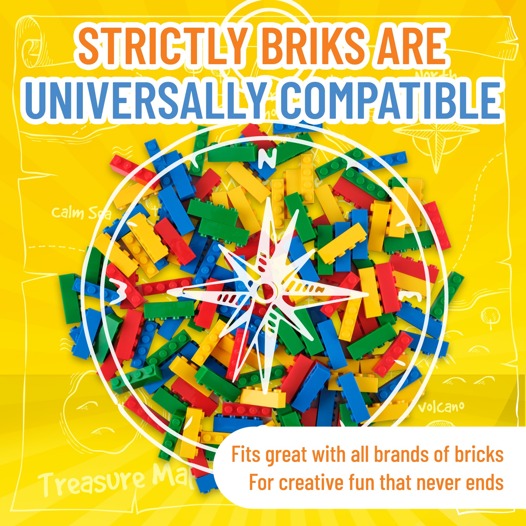 Strictly Briks Lego-Compatible Building Blocks Starter Kit - 144 Pieces in Blue, Green, Red & Yellow (1x4 Inches) | Creative Construction Toy for Kids Ages 3+ | Perfect for STEM Learning, Birthday Gifts & Family Playtime