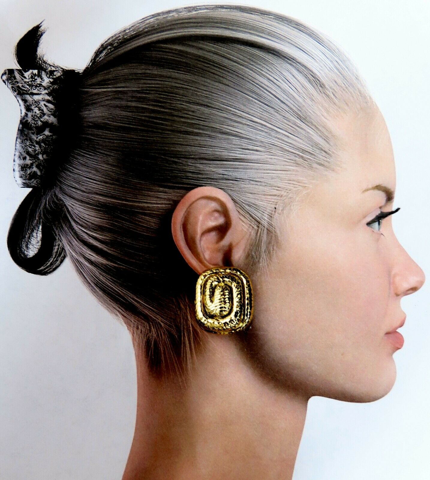 Aztec Inca South American Endless Maze Domed Hammered Rustic Earrings - 18K Gold Tribal Jewelry for Women - Perfect for Boho, Festival and Ethnic Fashion Outfits