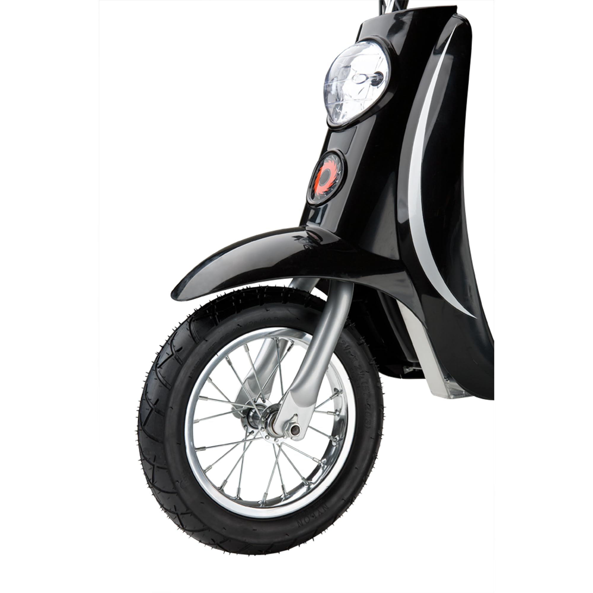 Razor Pocket Mod Vapor 24V Electric Retro Scooter - High Torque Chain Drive Motor, Spoked Wheels with Pneumatic Tires for Teens & Adults (13+ Years) - Perfect for Commuting, Campus Travel & Urban Adventures - Black