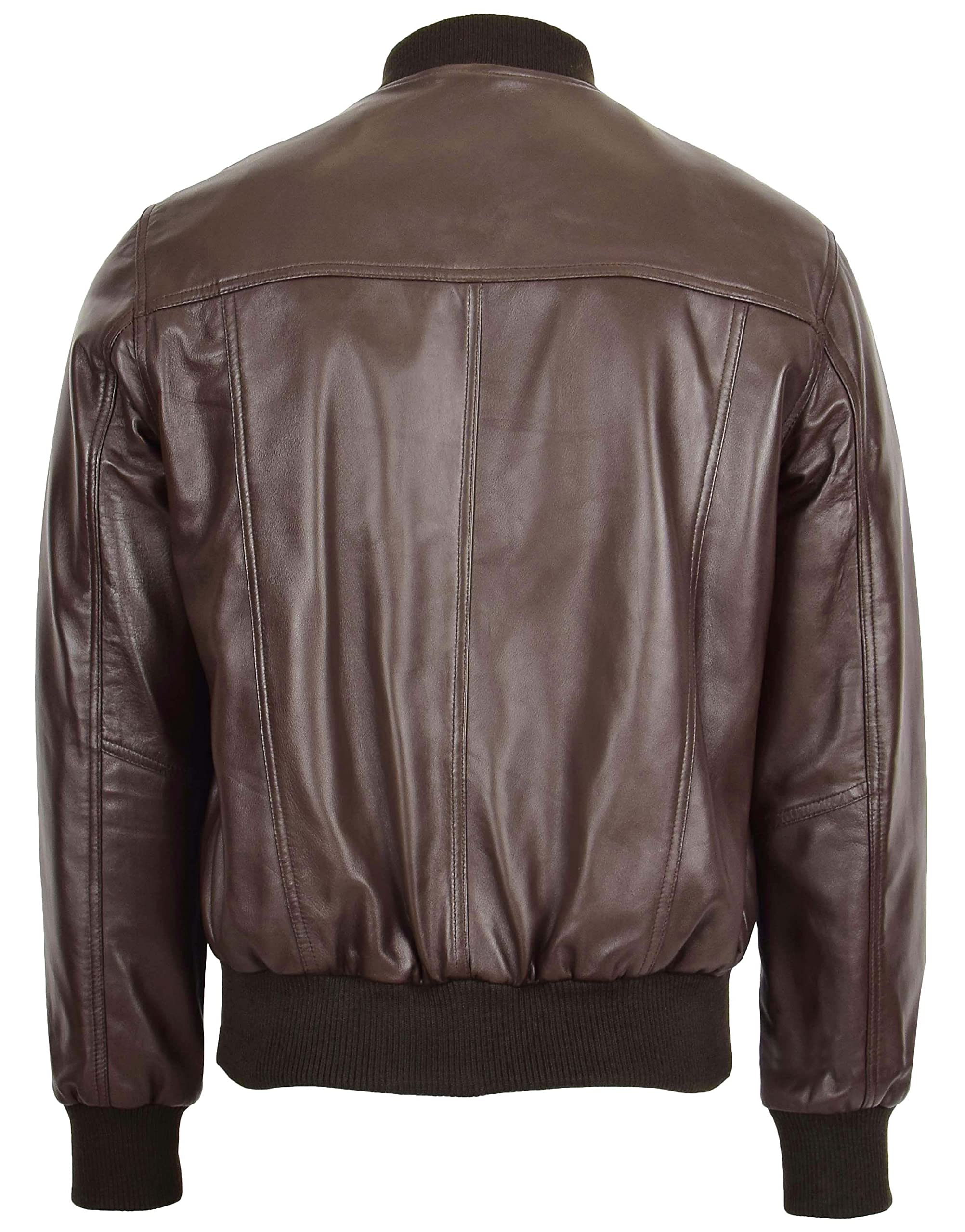 Men's Genuine Leather Bomber Jacket MA-1 Varsity Style Ryan | Classic Aviator Flight Jacket for Men | Perfect for Casual Wear, Motorcycle Riding & Night Out