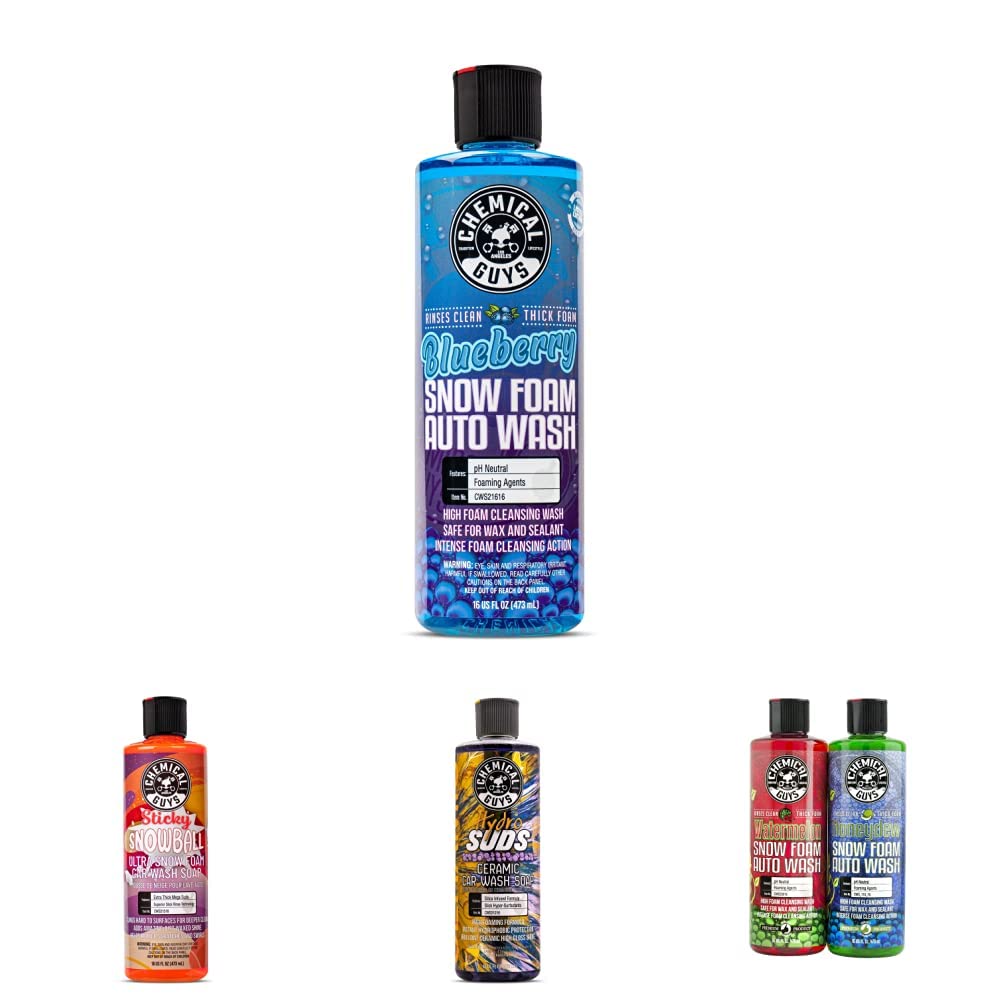Chemical Guys Mega Snow Foam Car Wash Soap Bundle - 5 Pack (16 oz Each) | Ultra Foaming Car Shampoo for Pressure Washers & Foam Cannons | Perfect for Deep Cleaning, Detailing & Car Wash Businesses