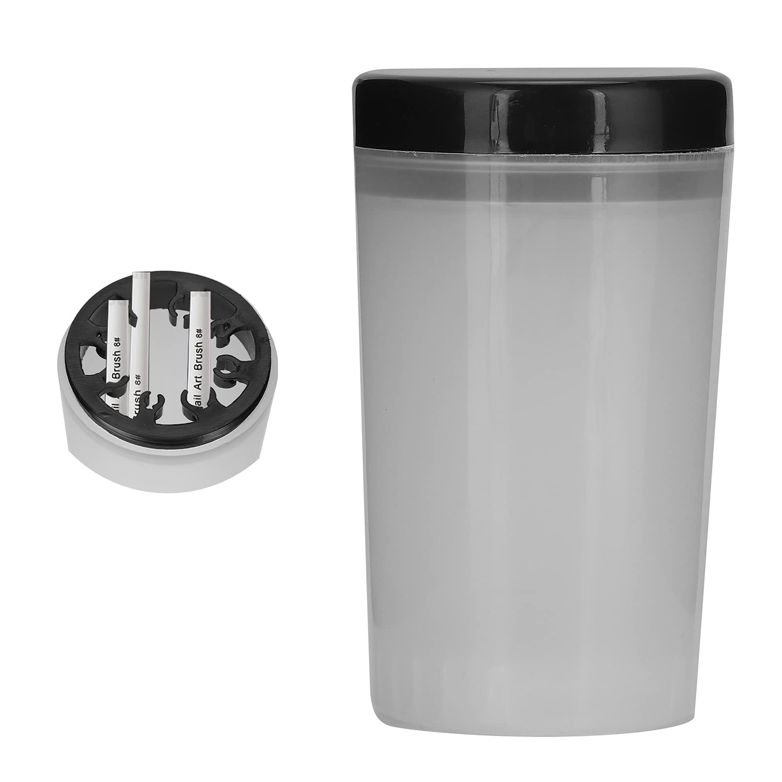 Professional Nail Art Brush Cleaner Holder - Spiral Cup with Transparent Dustproof Design for Nail Salon & Home Use | Perfect for Nail Art Line Cleaning & Brush Maintenance