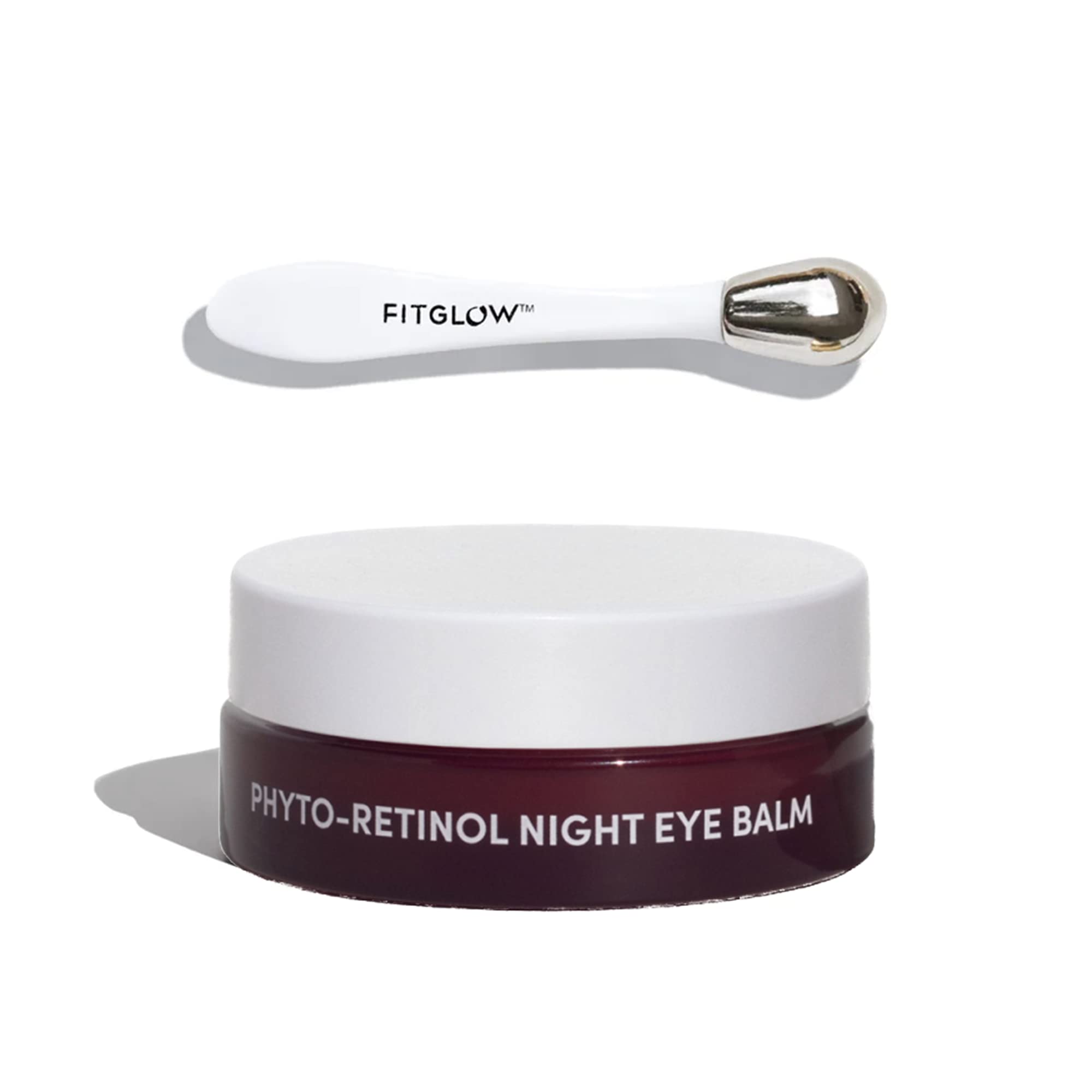 FITGLOW Beauty Vegan Phyto-Retinol Night Eye Balm - 0.5 oz | 15 ml Dark Circle Treatment, Anti-Aging Eye Cream for Wrinkles & Fine Lines - Cruelty-Free, Woman-Owned Clean Skincare for Nighttime Routine
