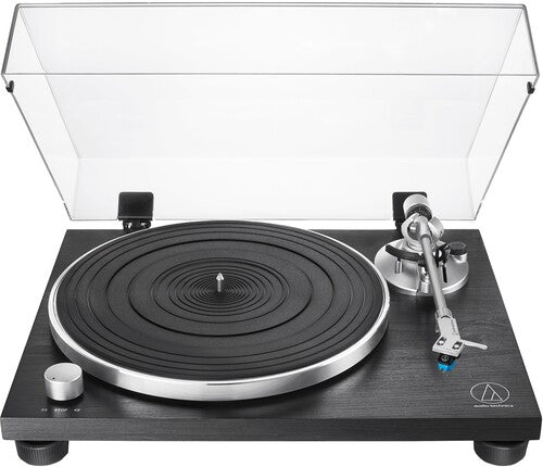 Audio Technica AT LPW30BKR Fully Manual Belt-Drive Turntable with Mahogany Finish - 33/45 RPM Vinyl Record Player for Home Audio & Music Enthusiasts - Perfect for Classic Vinyl Collection & Hi-Fi Sound Systems