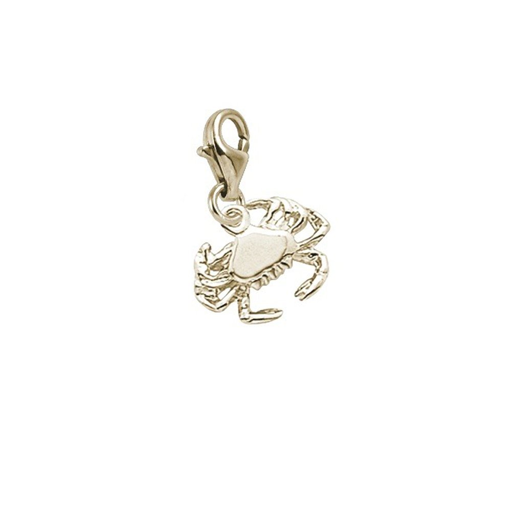 Stunning Crab Charm with Lobster Claw Clasp - Silver Jewelry Charm for Bracelets & Necklaces - Perfect for Beach Themed Jewelry, Summer Accessories, and Ocean Lover Gifts
