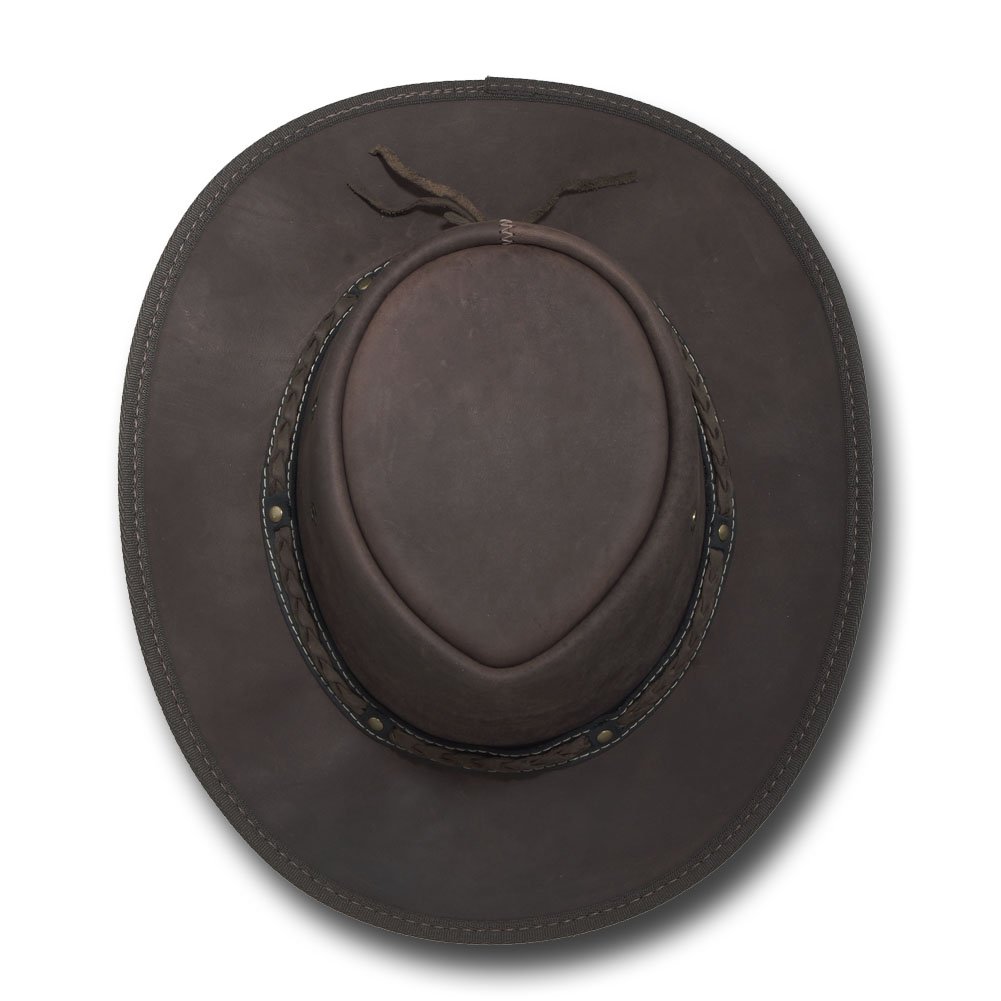 Squashy Bronco Leather Hat for Outdoor Adventures