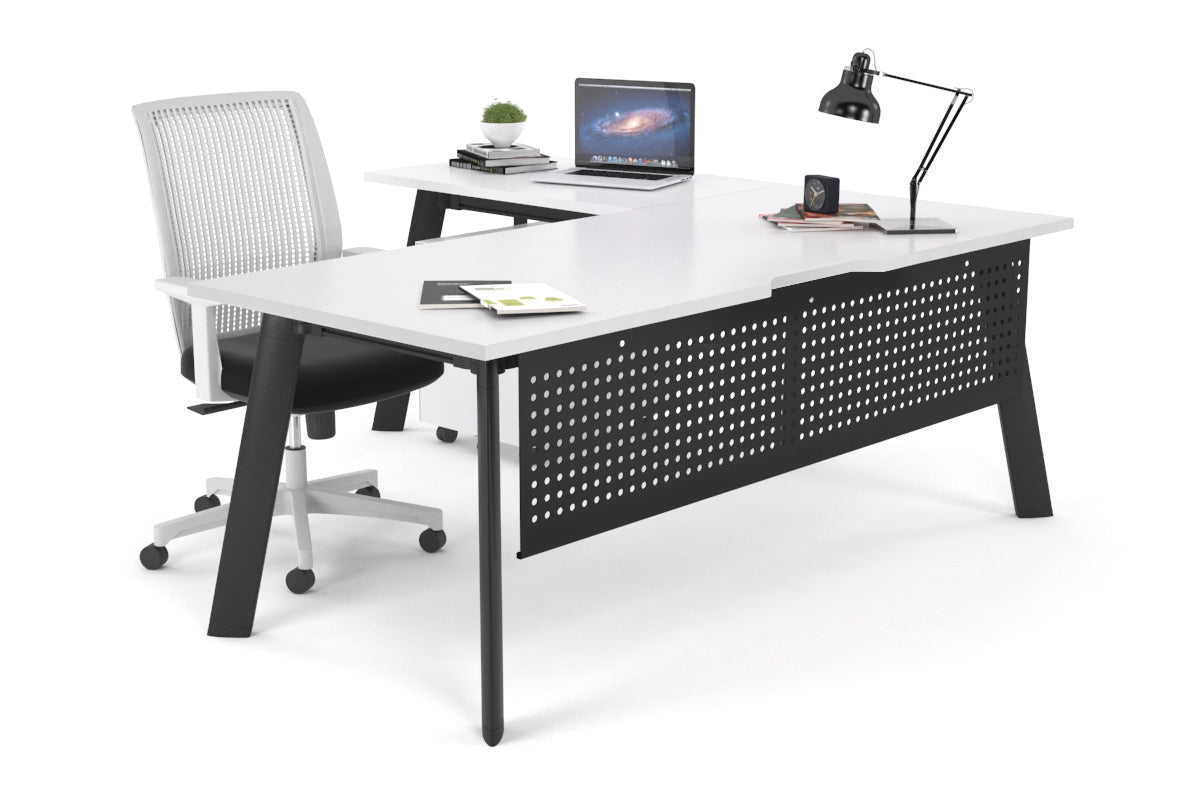 Switch Executive Corner Office Desk - 1800L x 1550W with Cable Management | Modern L-Shaped Workstation for Home & Business Offices | Perfect for Conference Rooms, Executive Suites & Professional Workspaces